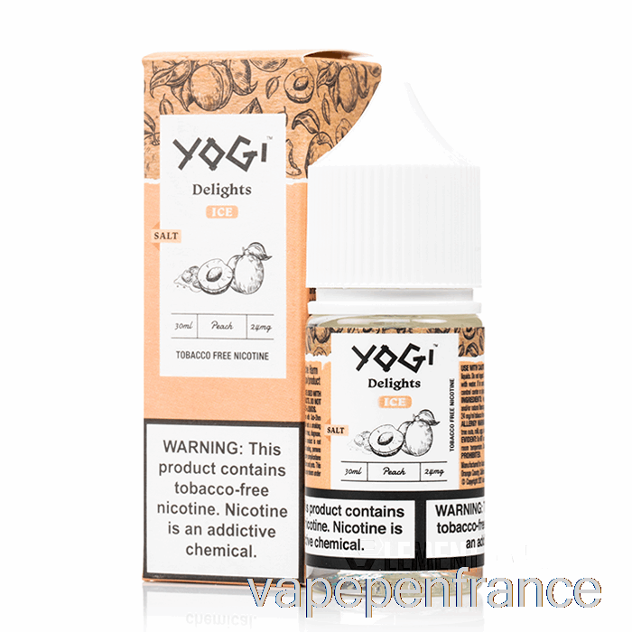 Sels De Glace à La Pêche - Délices Yogi - Stylo Vape 30 Ml 50 Mg